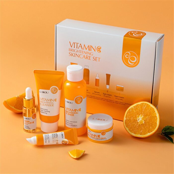LAIKOU Vitamin C Brightening Skin Care 5 in 1 combo Set - Image 1