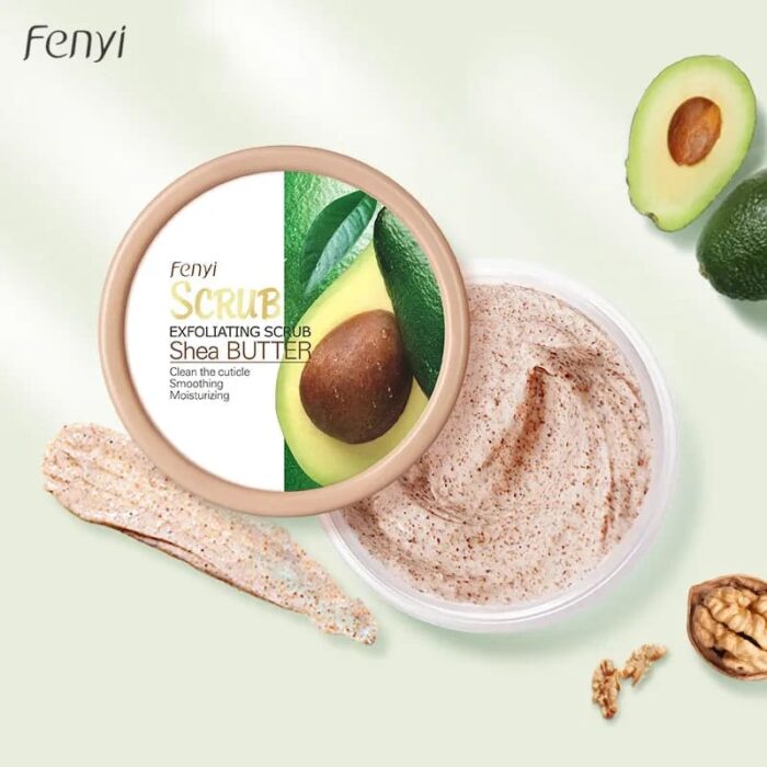 Fenyi Shea Butter Body Scrub | Avocado Exfoliating Scrub100g - Image 1